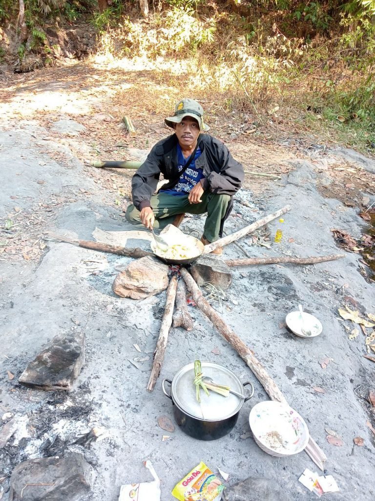 cooking in the jungle camp
